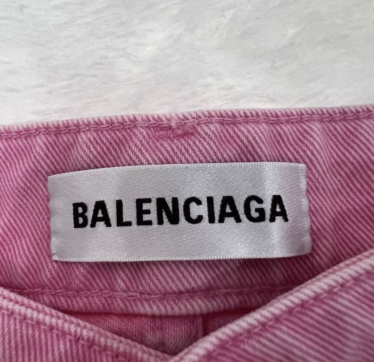 Balenciaga Balenciaga Pink Mini A-line Denim Skirt J41 Size 24" / US 00 / IT 34 - 4 Thumbnail