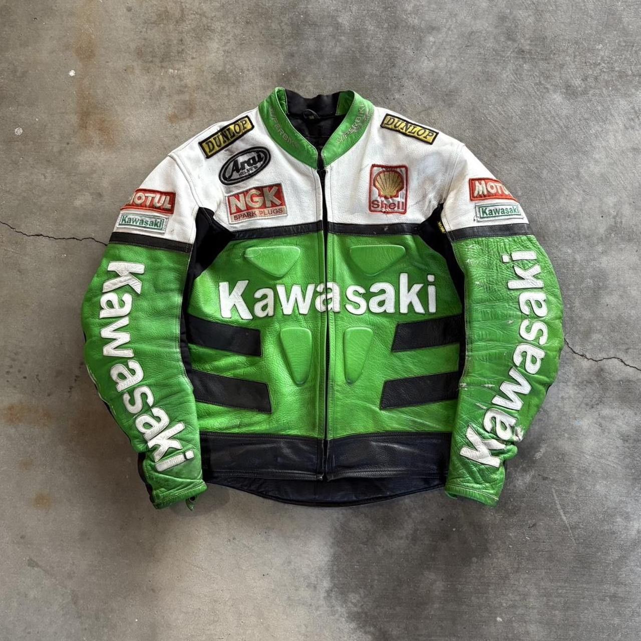 Other Kawasaki Racing Moto Jacket Leather Size US XL / EU 56 / 4 - 1 Thumbnail