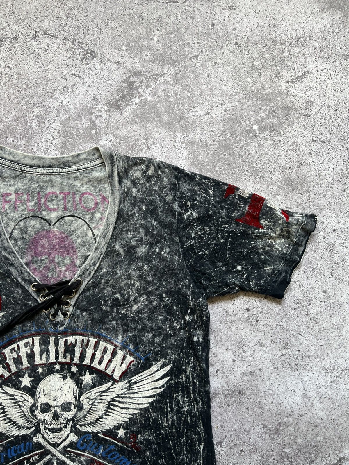 Affliction Affliction Women's Skull T-shirt Y2K Tee Size L / US 10 / IT 46 - 5 Thumbnail