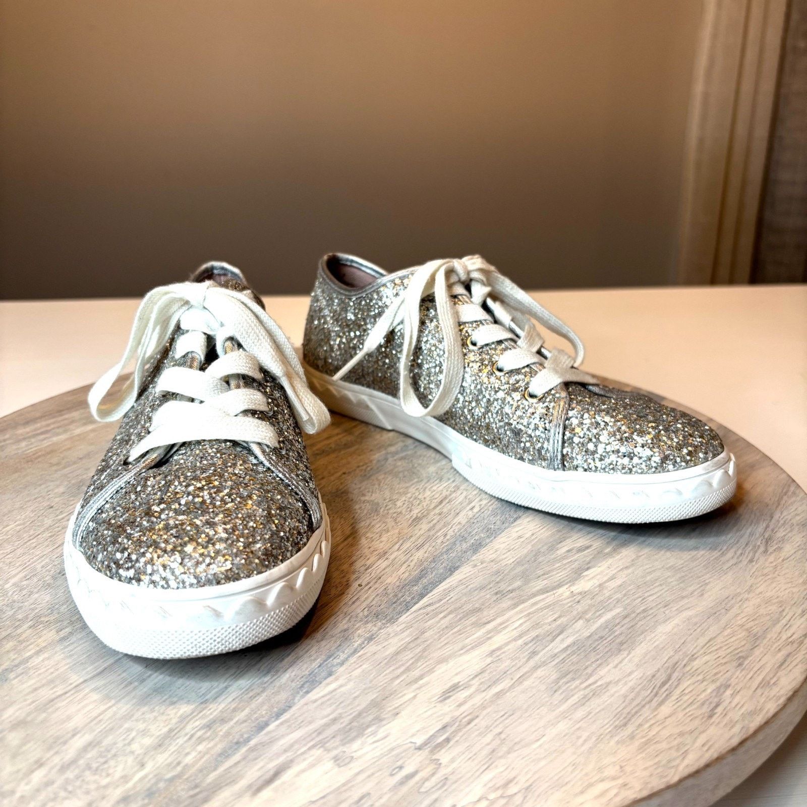 Kate Spade Kate Spade Glitter Sneakers Silver Sparkle Women’s Size 6.5 Size US 6.5 / IT 36.5 - 1 Thumbnail