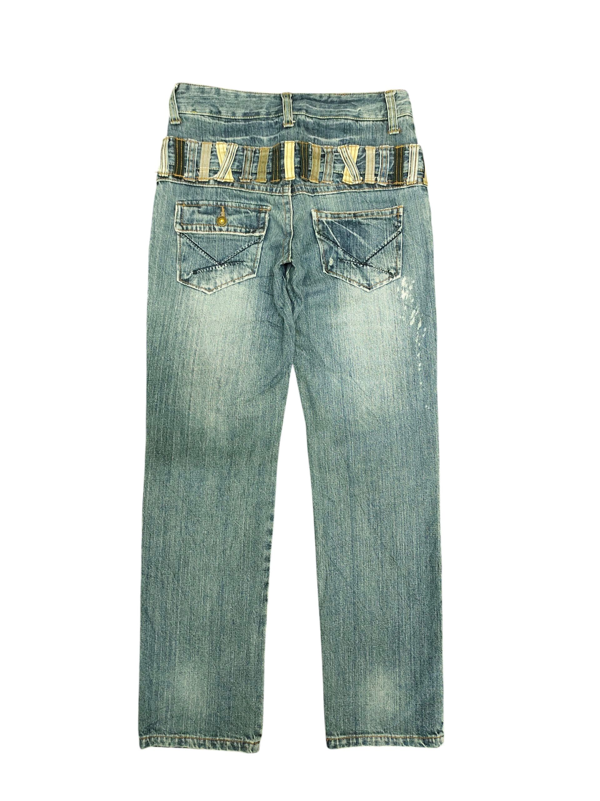 Number (N)ine × Undercover Japanese Brand Double Waist Clawmark Distress Denim Jeans Size US 31 - 8 Thumbnail