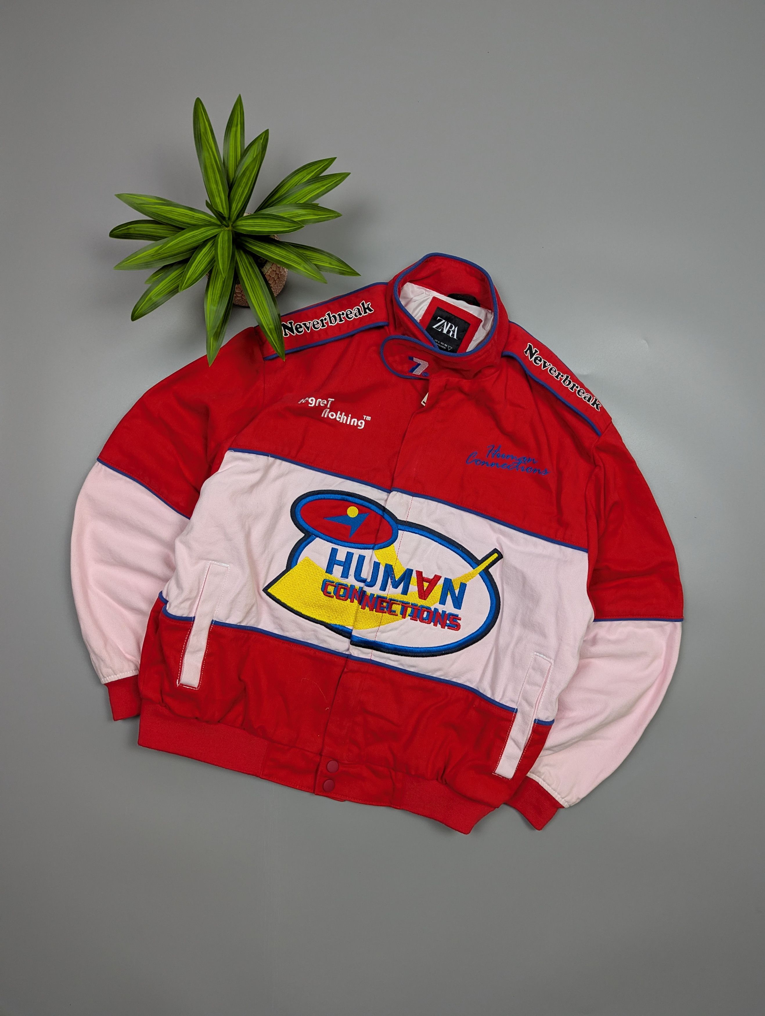 Zara Vintage Zara Racing F1 Nascar Jacket Retro Cotton Bomber Size US L / EU 52-54 / 3 - 2 Thumbnail