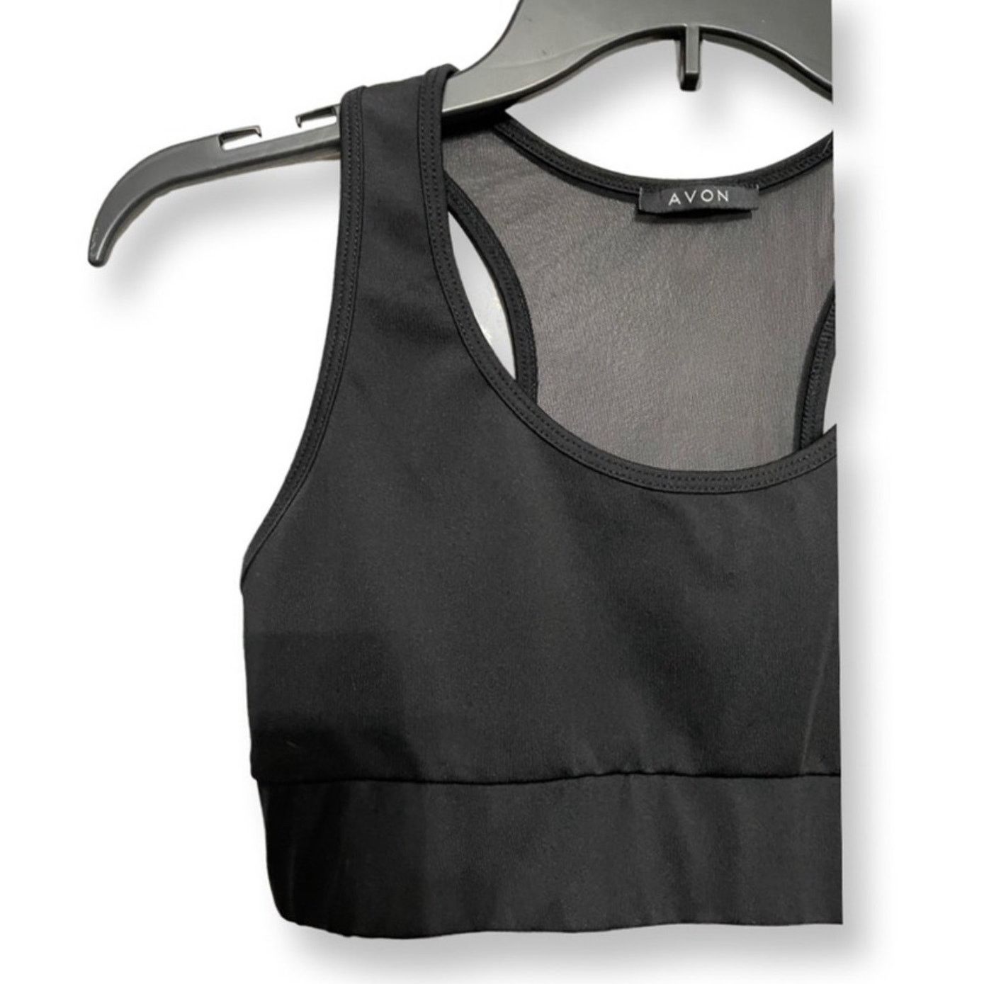 Other Avon Women's Black Racerback Sports Bra Sheer Back XS Size XS / US 0-2 / IT 36-38 - 3 Thumbnail