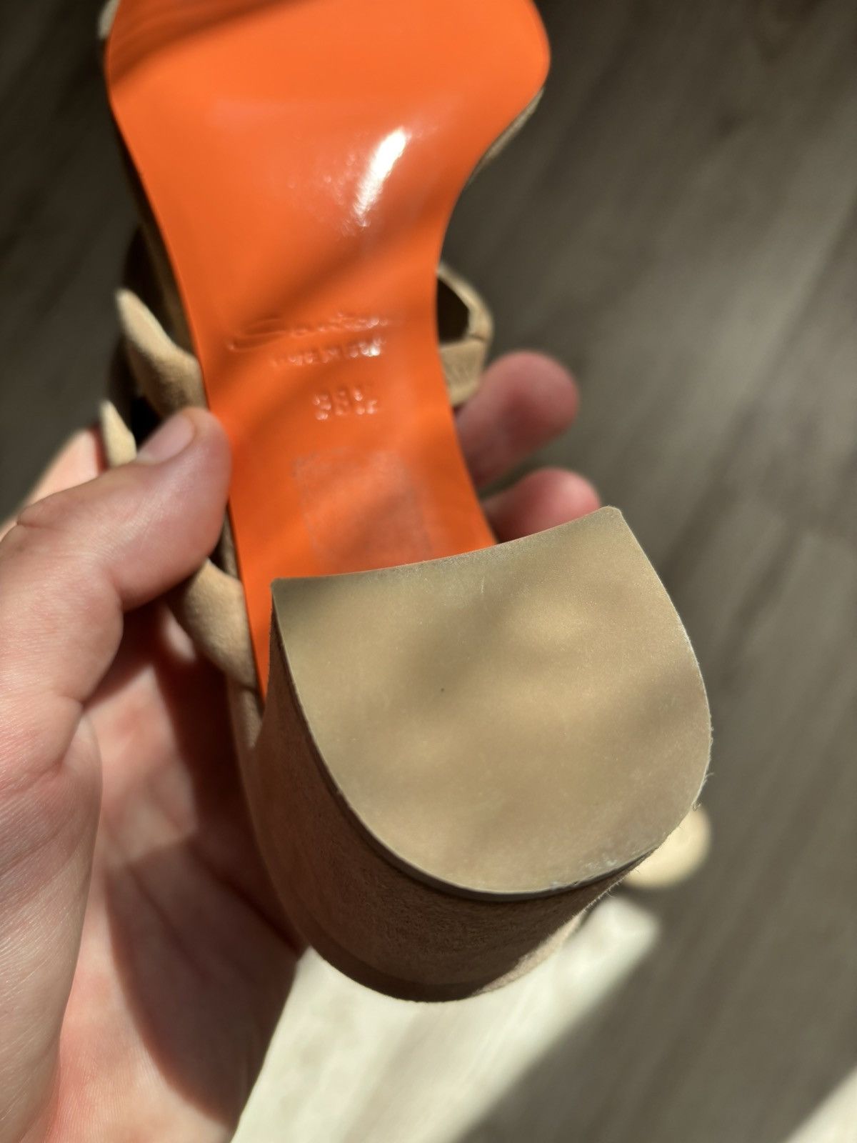 Santoni Santoni Women’s Nude Suede Strappy Sandals 38.5 IT Heel Size US 8 / IT 38 - 13 Thumbnail