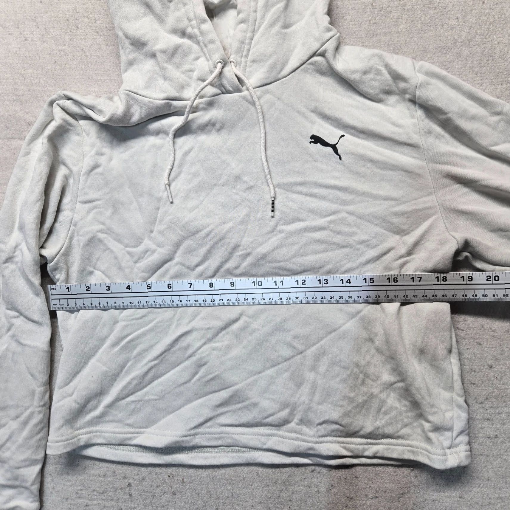Puma Vintage Puma Women's Hoodie Sweater M White Fleece Pullover Casual Activewear Size M / US 6-8 / IT 42-44 - 4 Thumbnail