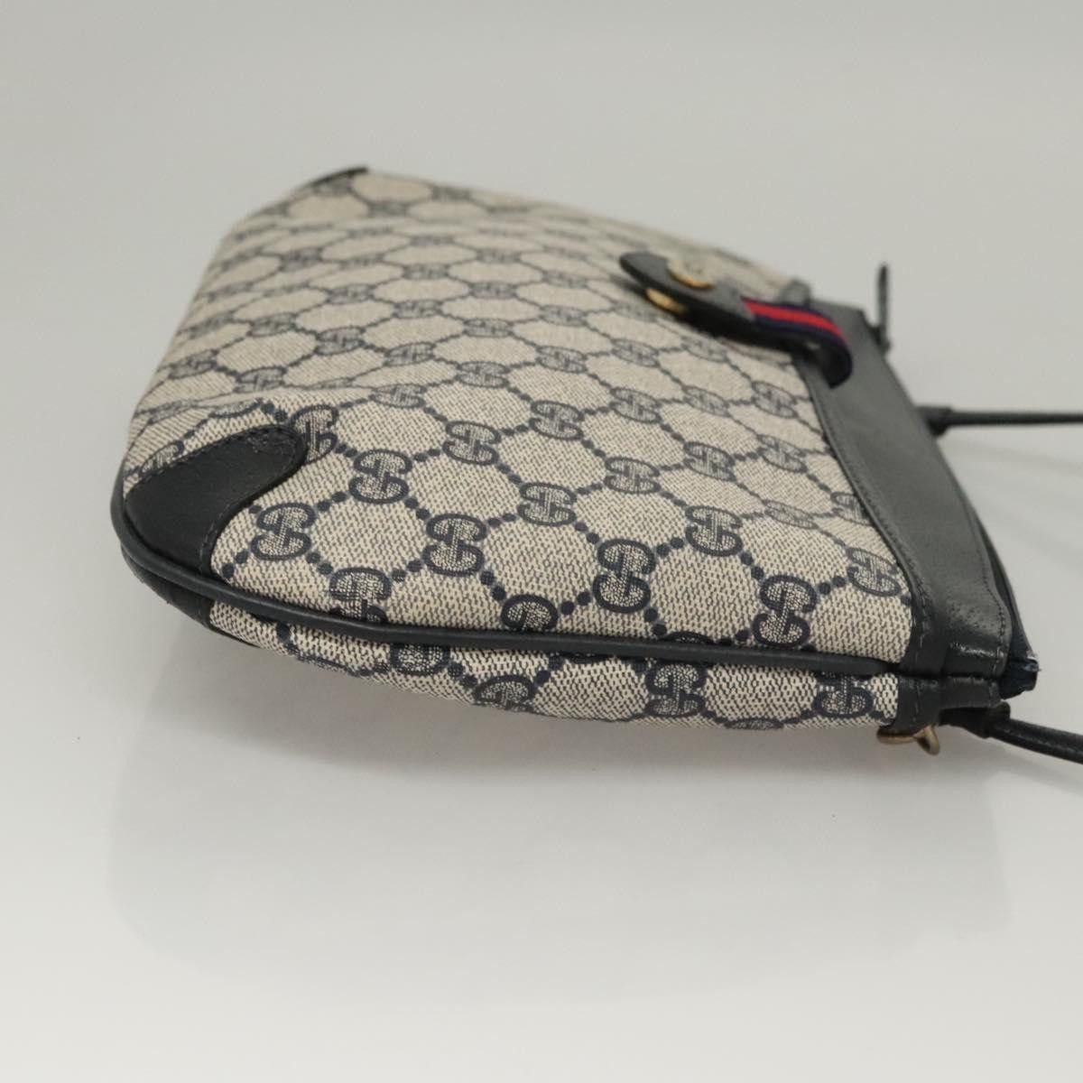 Gucci GUCCI GG Supreme Shoulder Bag Pvc Navy Gold 39 02 026 Size ONE SIZE - 4 Thumbnail
