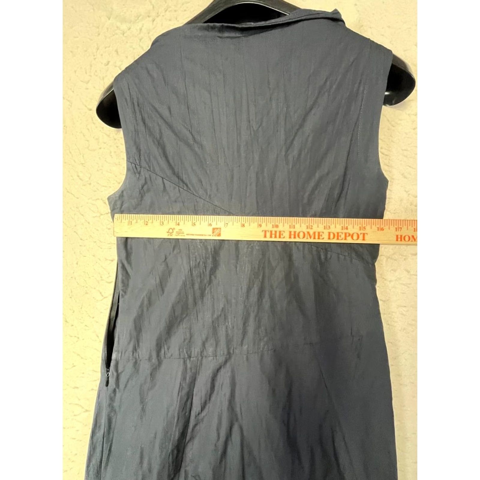Vintage Porto Dress Womens 0 Blue Navy Sleeveless Asymmetrical Layered Open Leg Size Size XS / US 0-2 / IT 36-38 - 3 Thumbnail