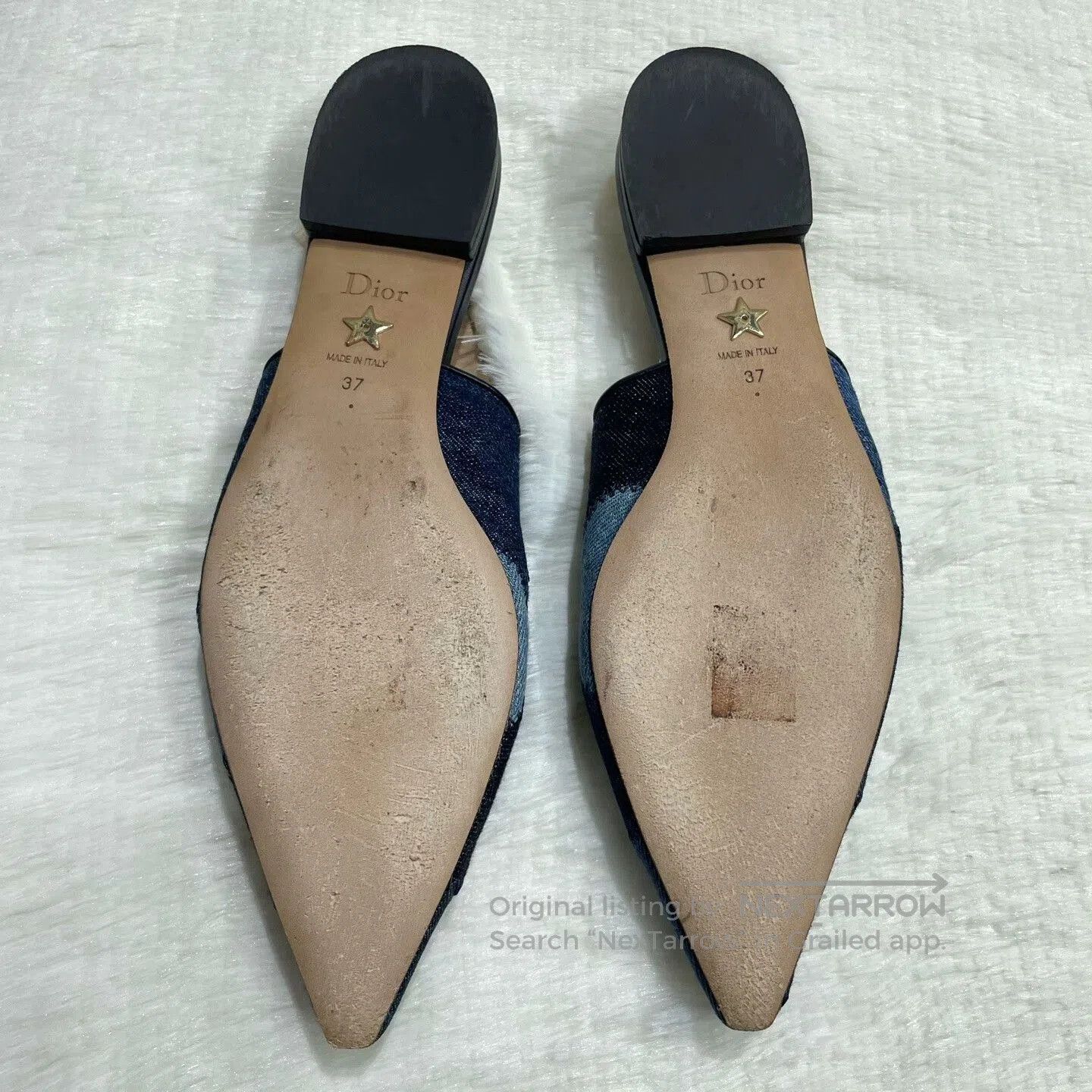 Dior Dior J'Adior Denim Blue Ballet Flats. Size US 6 / IT 36 - 7 Thumbnail