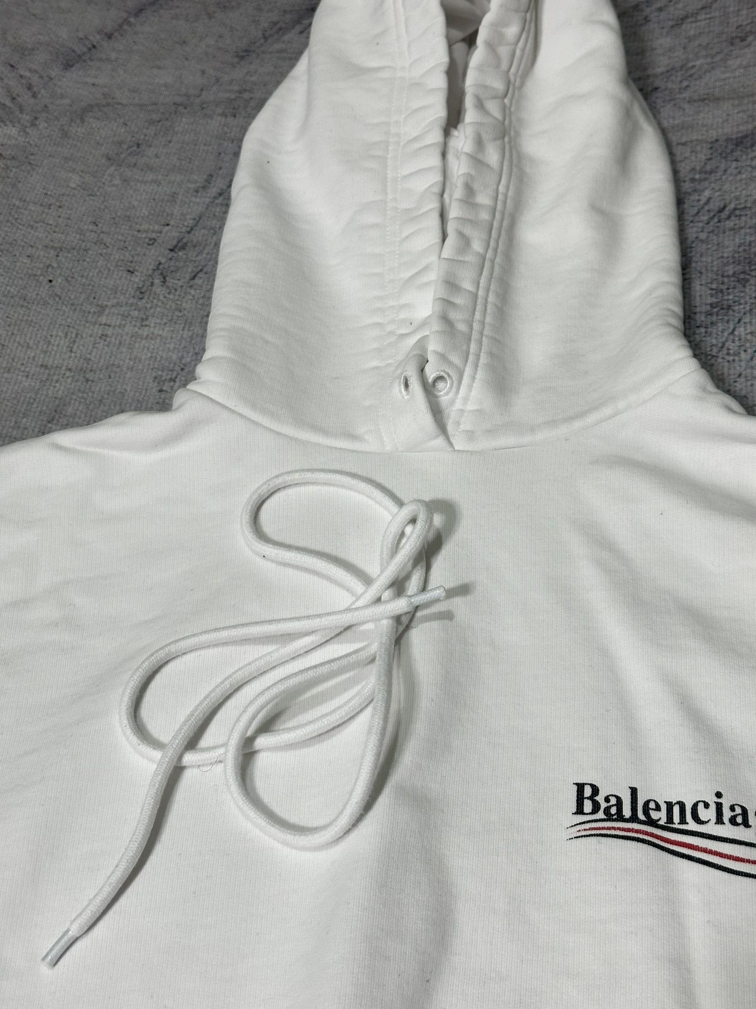Balenciaga Balenciaga Sweatshirt Political Logo Print White Hoodie Size XS / US 0-2 / IT 36-38 - 16 Thumbnail