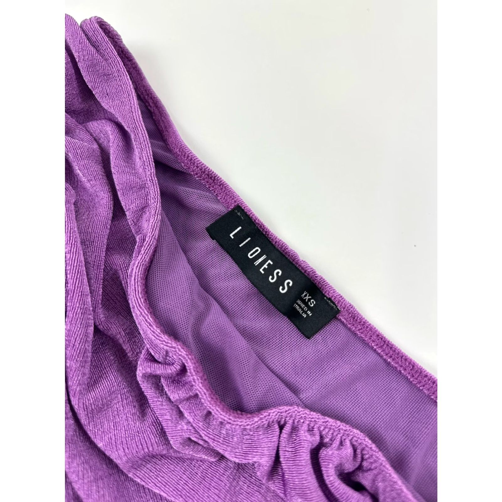Lioness LIONESS Purple One Shoulder Dress Women’s 2XS XXS Mini Bodycon Sleeveless Short Formal Party/Cocktail Size XXS / US 00 / IT 34 - 2 Thumbnail