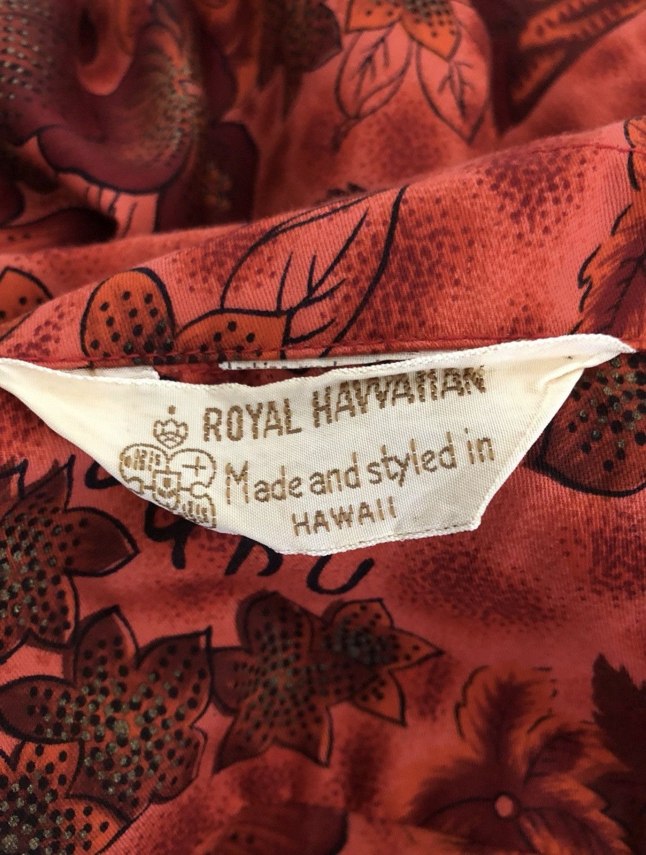 Vintage RARE! Vintage 1960s Royal Hawaiian shirt Aloha Wear Size US XL / EU 56 / 4 - 22 Thumbnail