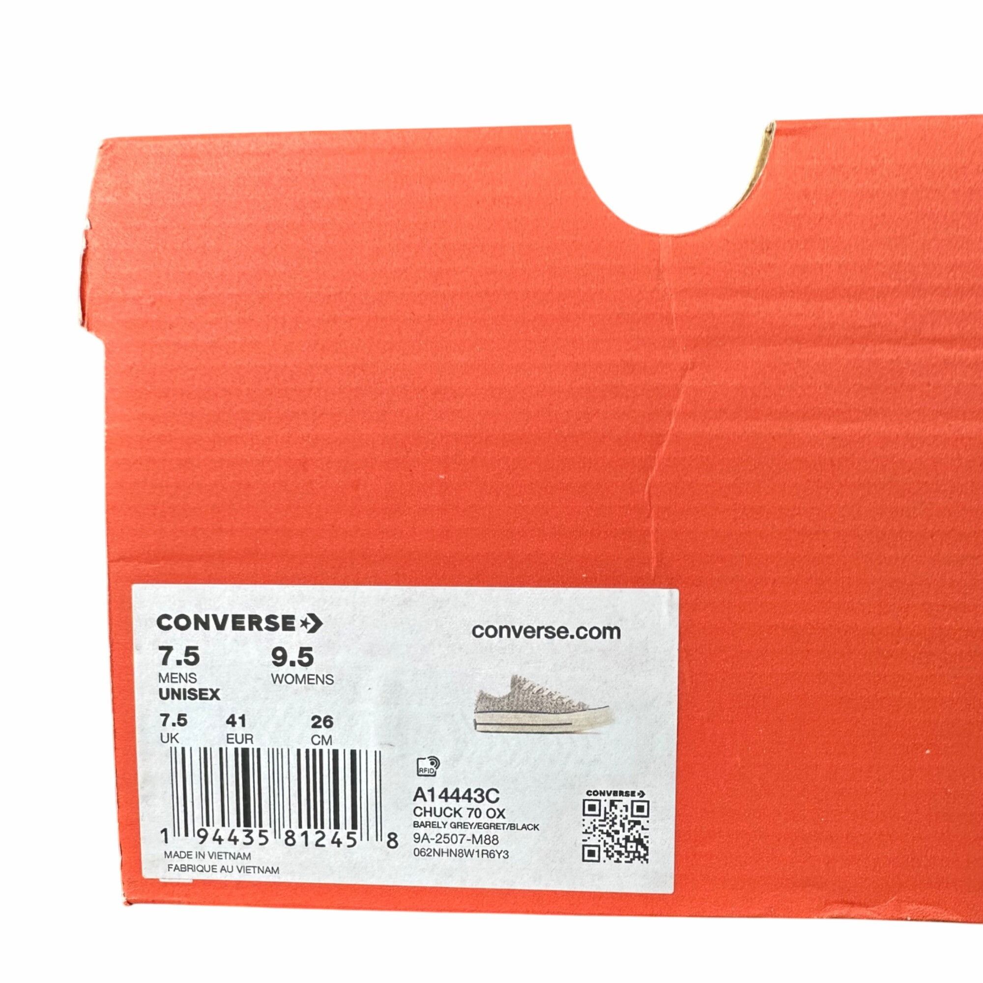 ⭐Converse Chuck 70 Metallic Tweed Low Size 7 Men\'s Shoes Sneaker Silver A14443C Converse Chuck 70 Canvas LTD | Silver | SVD USA main image 2
