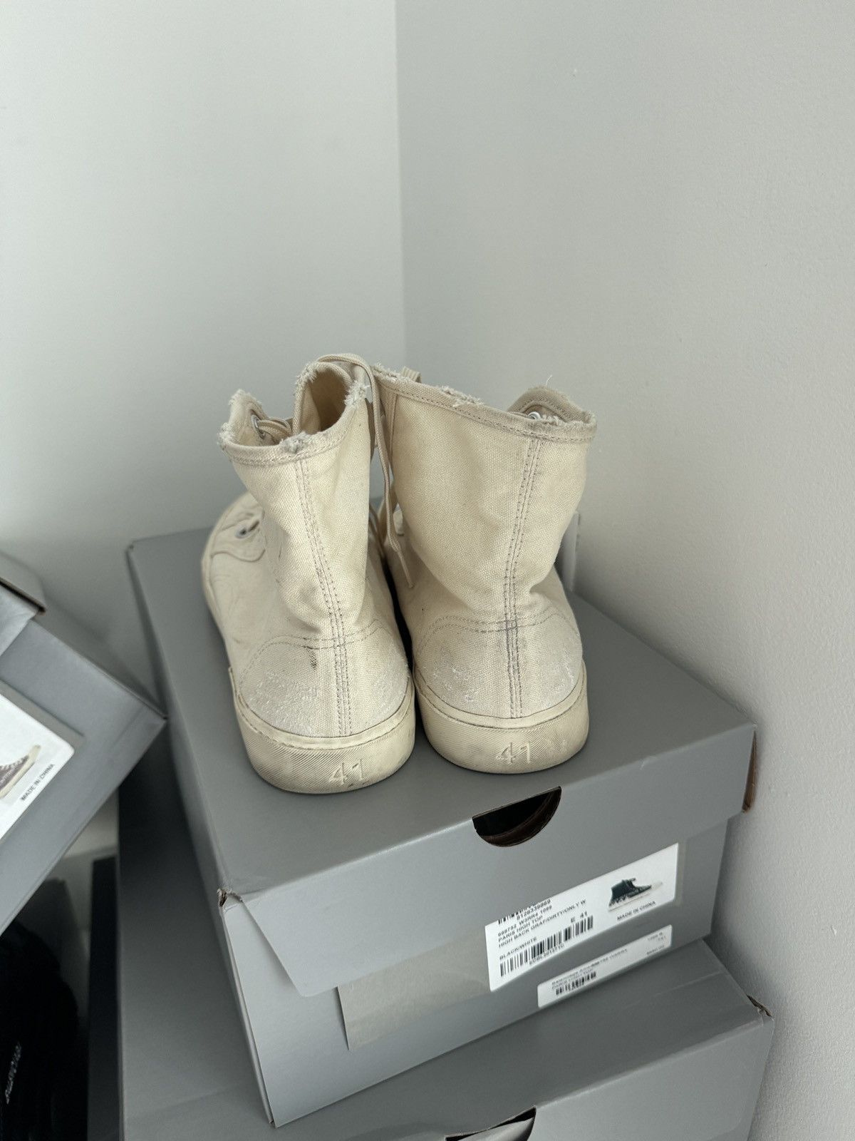 Balenciaga Balenciaga Paris high top white Size US 8.5 / EU 41-42 - 2 Thumbnail