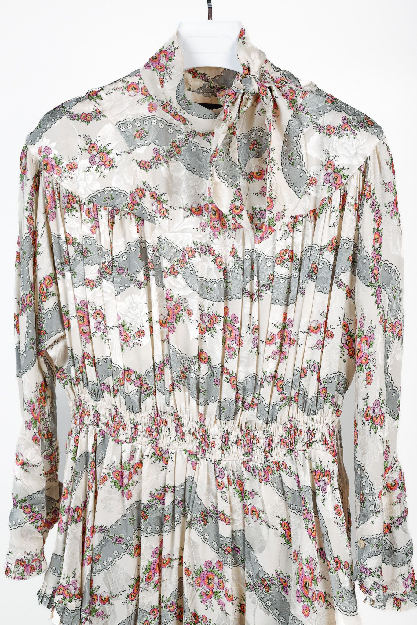 Isabel Marant Isabel Marant Josephine Antique Floral-Print Tie-Neck Dress Size M / US 6-8 / IT 42-44 - 3 Thumbnail