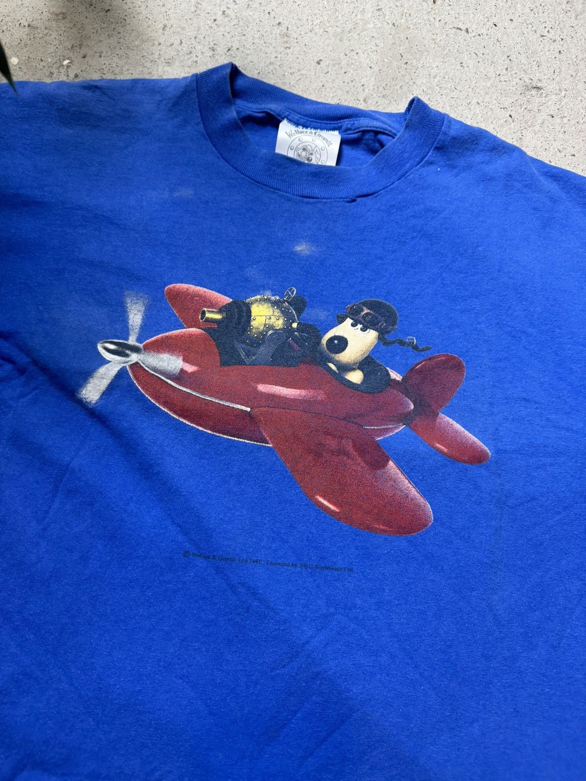 Vintage Vintage Aardman Wallace & Gromit 1989 TShirt Big Print Size US XL / EU 56 / 4 - 3 Thumbnail