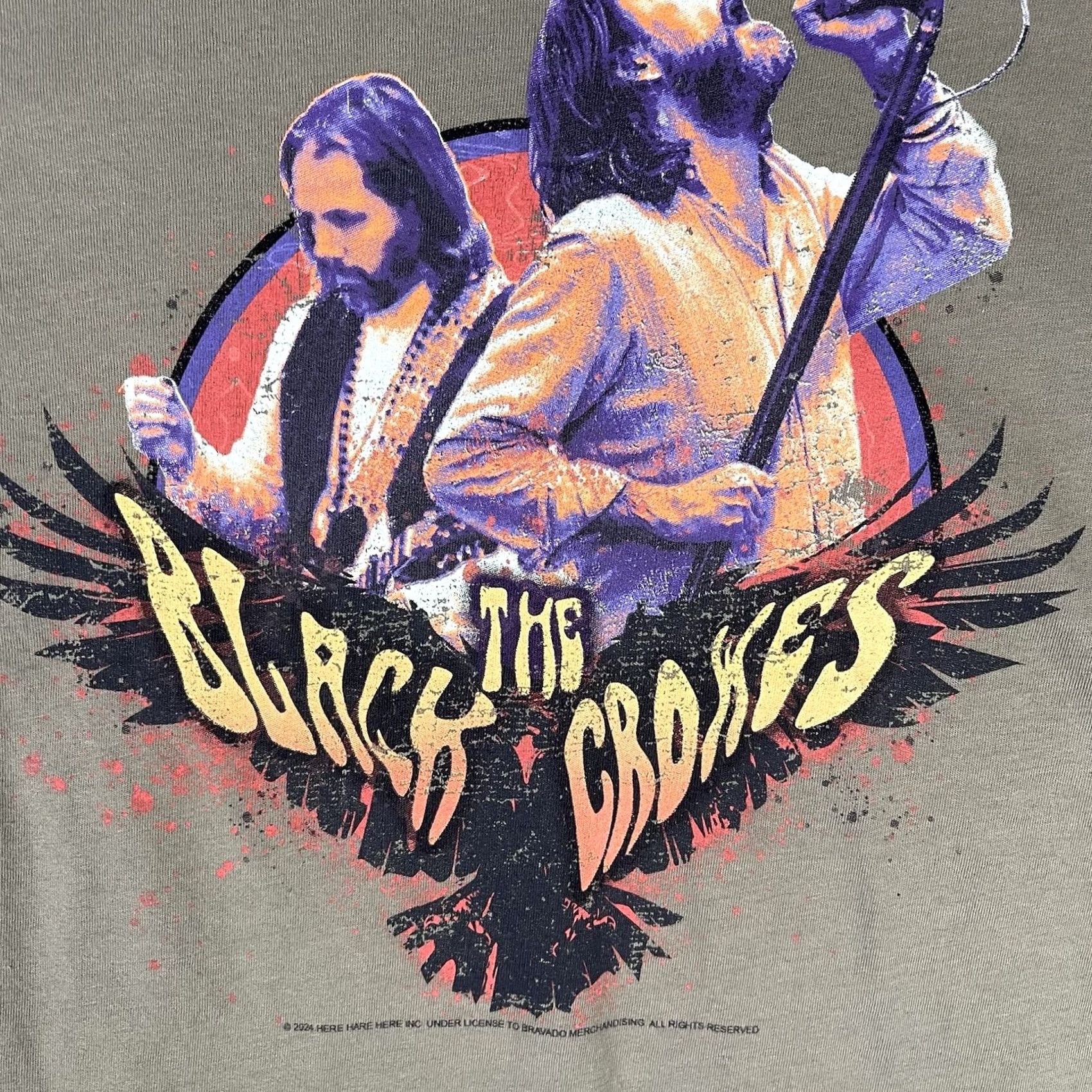 Wrangler The Black Crowes Concert Tour T-Shirt Large L Brown Wrangler Men's Crew Neck Short Sleeve 2024 Music Merchandise Vintage: No Size US L / EU 52-54 / 3 - 2 Thumbnail