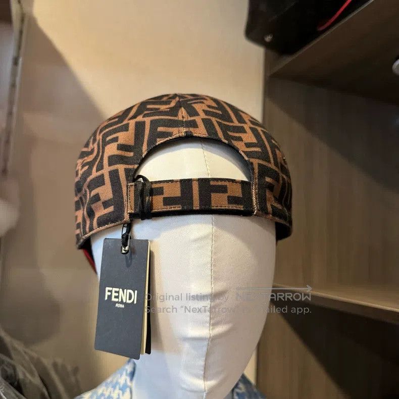 Fendi Fendi Full-Print Monogram Duckbill Hat Size ONE SIZE - 4 Thumbnail
