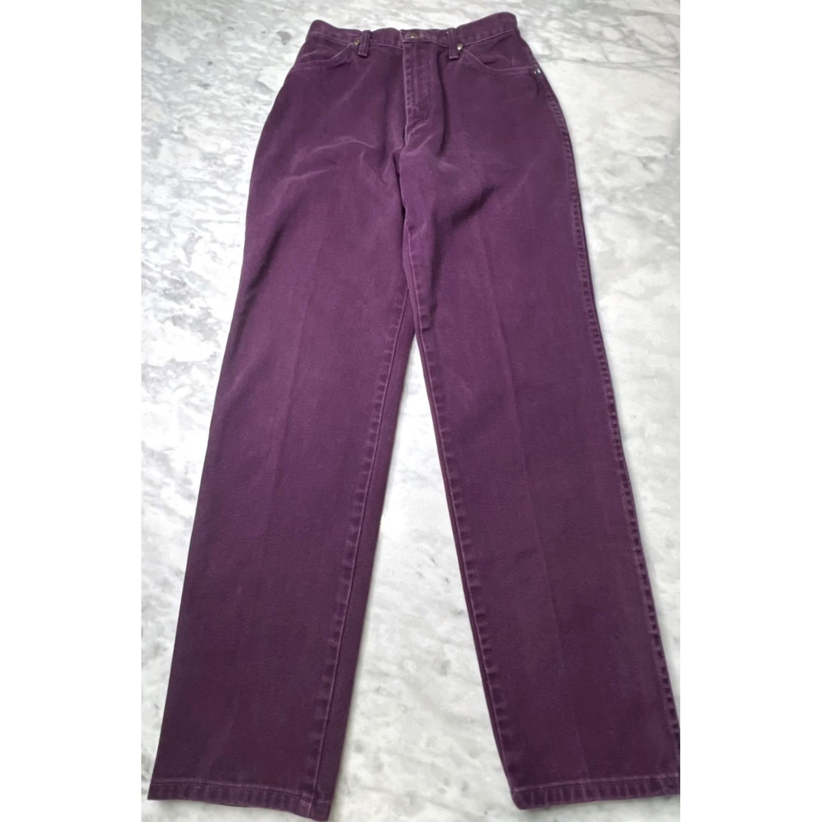 Wrangler VINTAGE Wrangler Bareback Jeans Purple Women’s 7/8x 30 Cotton Southwestern 12NBPKB Size 28" / US 6 / IT 42 - 5 Thumbnail