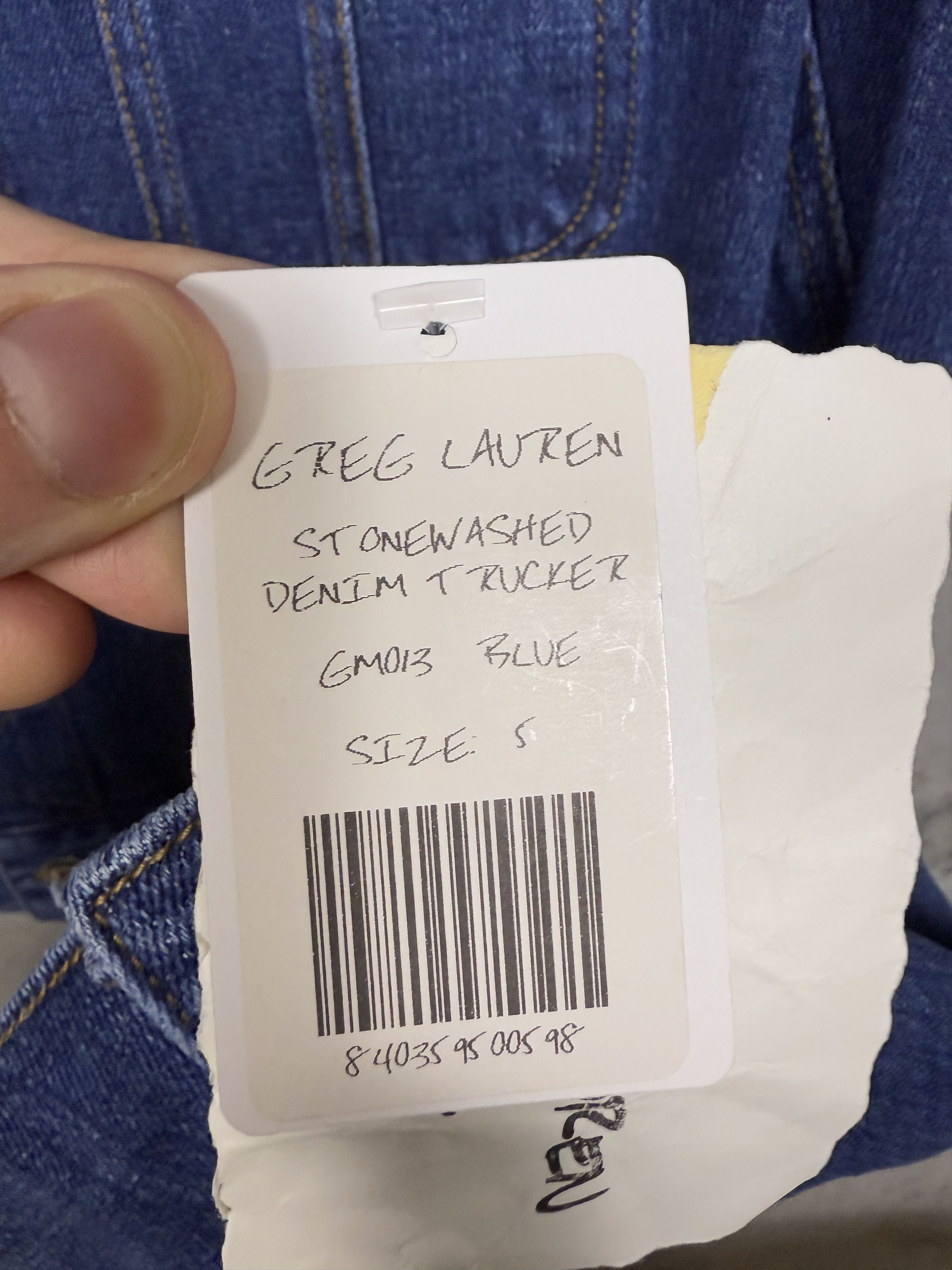 Greg Lauren Greg Lauren Stonewashed Denim Trucker Jacket Size US XXL / EU 58 / 5 - 7 Thumbnail