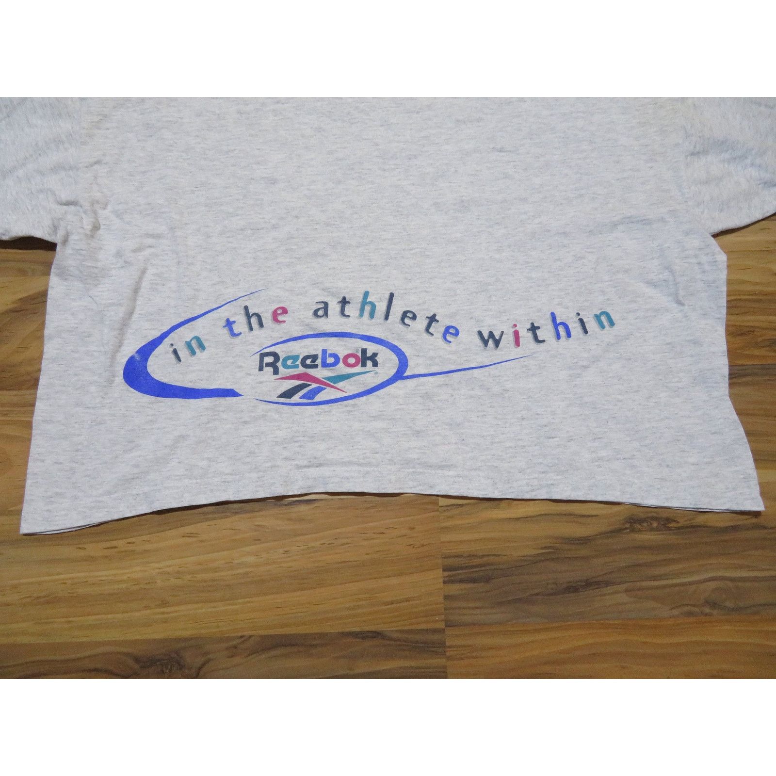 Reebok Reebok Cropped T-shirt, I believe in Athlete Within, L 1990s Size US L / EU 52-54 / 3 - 3 Thumbnail