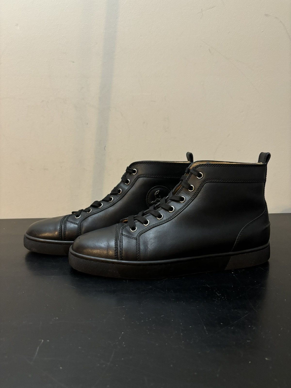 Christian Louboutin Red Bottom Louis Orlato Leather Black