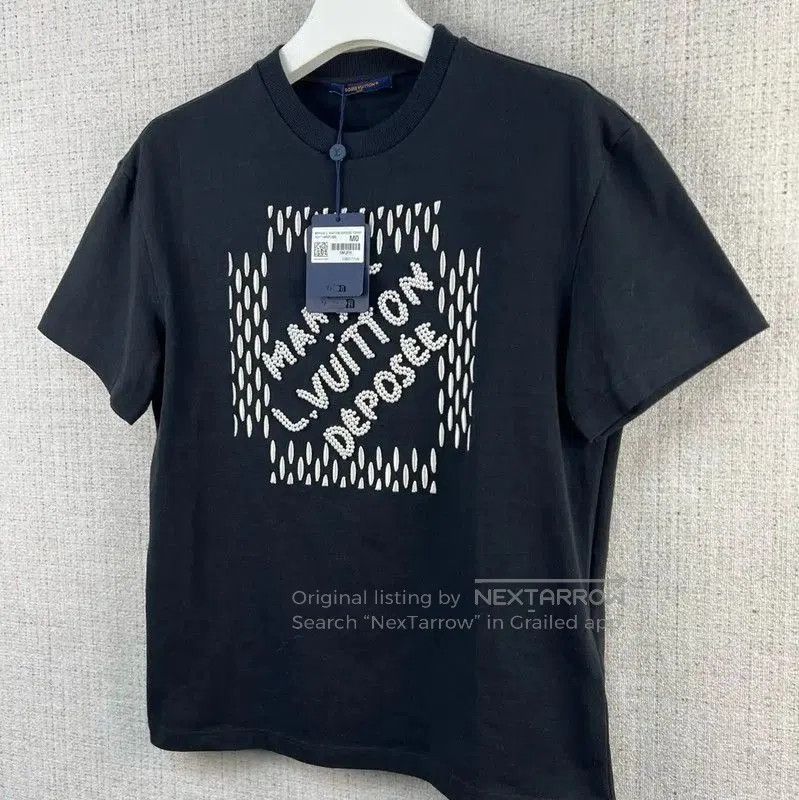 Louis Vuitton Louis Vuitton Black Cotton Embroidered T. Size US M / EU 48-50 / 2 - 2 Thumbnail