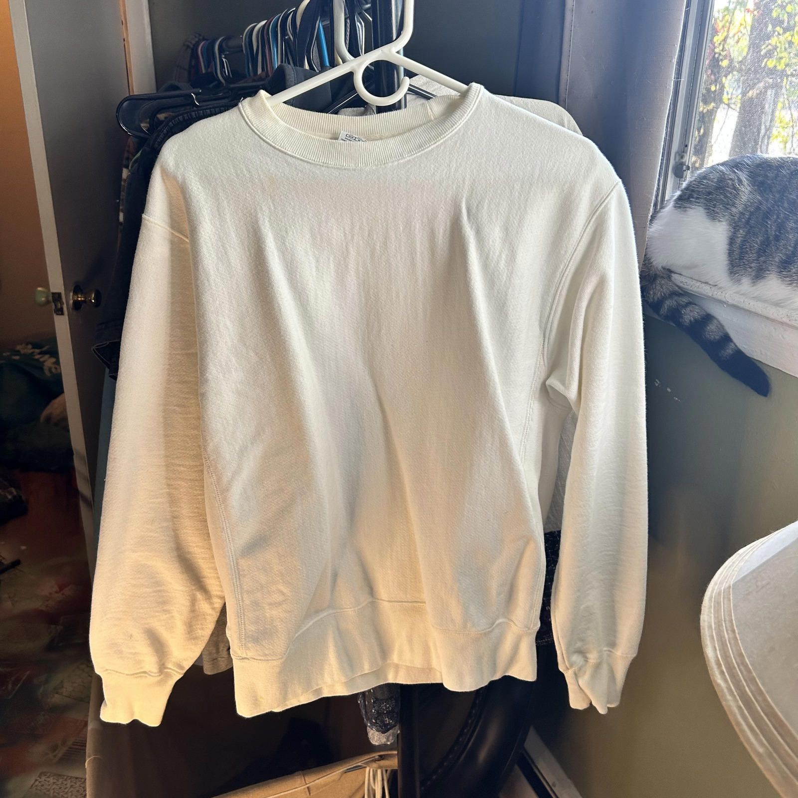 Champion Champion Reverse Weave Medium White Sweatshirt-Cozy Classic! Size US M / EU 48-50 / 2 - 1 Thumbnail
