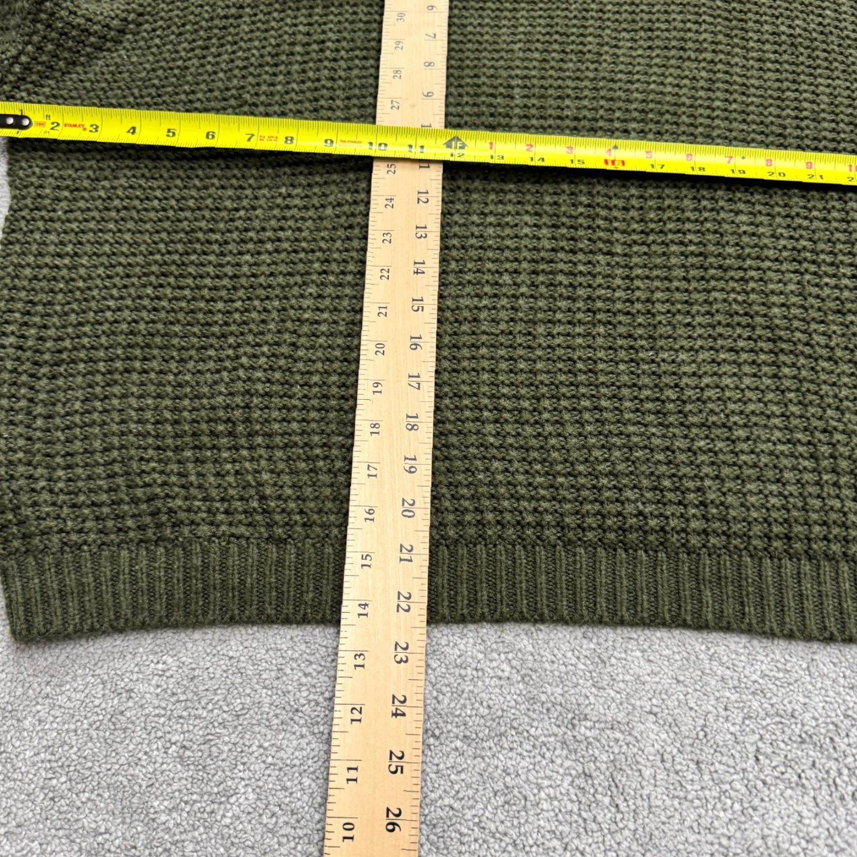 Vintage Leith Waffle Knit Oversized Pullover Sweater Womens XL Dark Green Boat Neck Size XL / US 12-14 / IT 48-50 - 7 Thumbnail