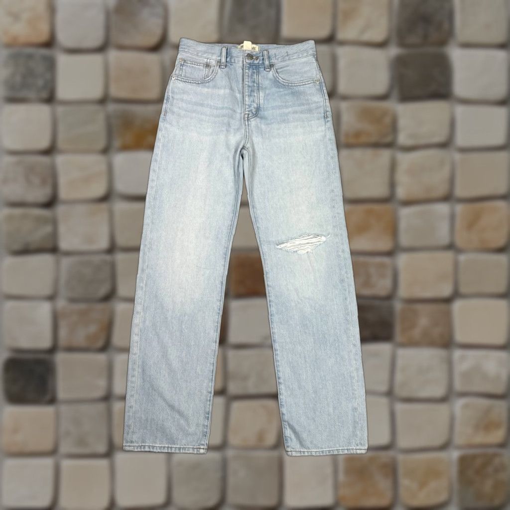 Madewell Madewell Jeans Womens 23 Low Slung Straight Light Wash Denim Jeans Shirt? Size 40" / US 18 - 1 Thumbnail