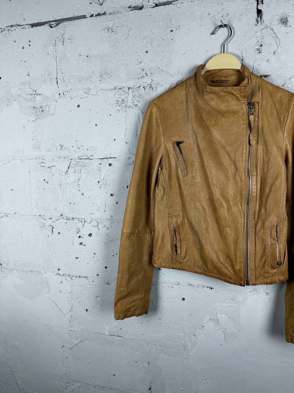 Allsaints Vintage Brown Allsaints Biker Leather Jacket Avant Garde Size M / US 6-8 / IT 42-44 - 3 Thumbnail