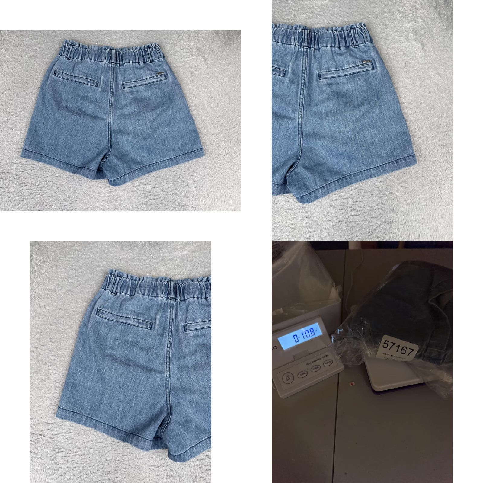 Volcom Volcom Denim Shorts Womens XS Blue High Rise Paperbag Pleated Elastic Waist 3" Summer Beach Casual Womens XS Blue Denim Paperbag Shorts Volcom Size 26" / US 2 / IT 38 - 9 Thumbnail