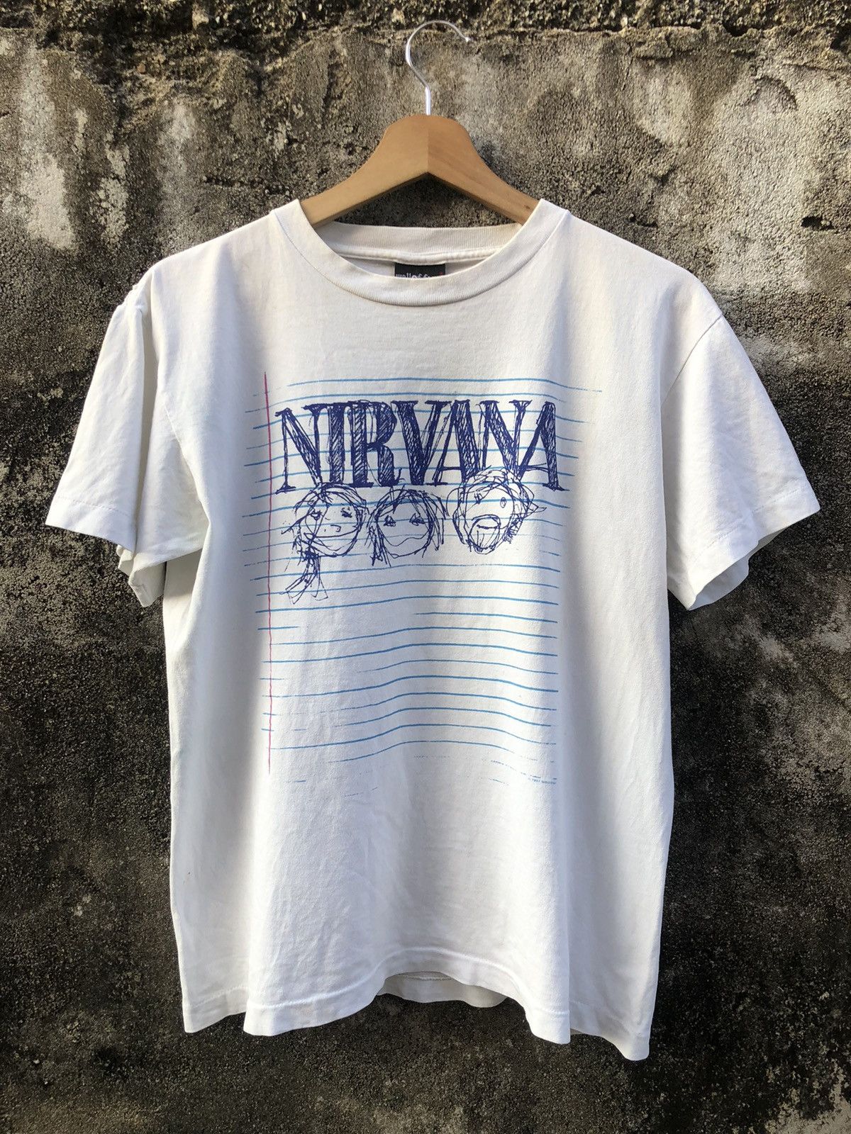 Band Tees × Nirvana × Vintage Vintage 90s Nirvana Notebook Tshirt Size US S / EU 44-46 / 1 - 1 Thumbnail
