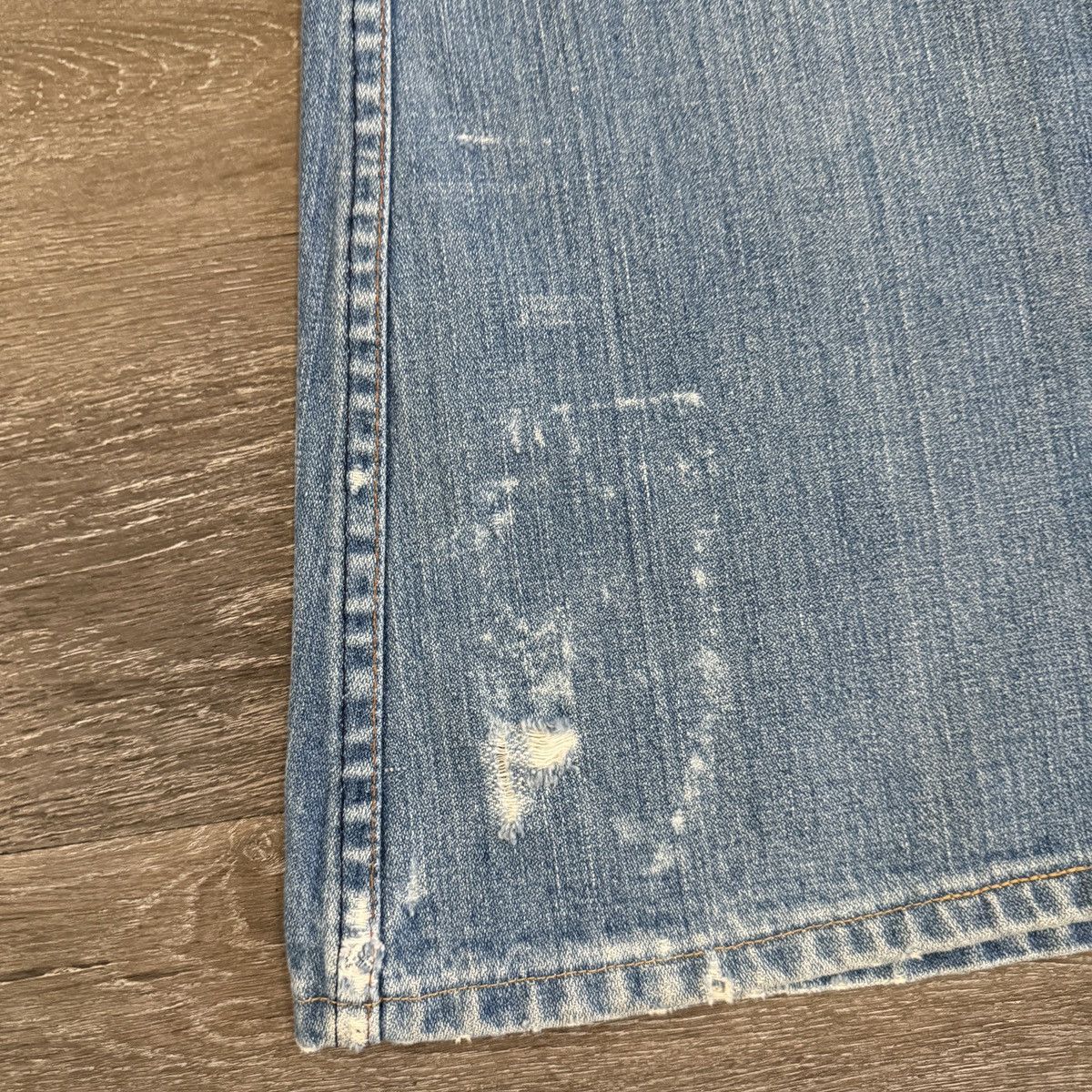 Vintage × Wrangler Vintage 1970s Wrangler Bellbottoms distressed & faded jeans Size US 34 / EU 50 - 6 Thumbnail