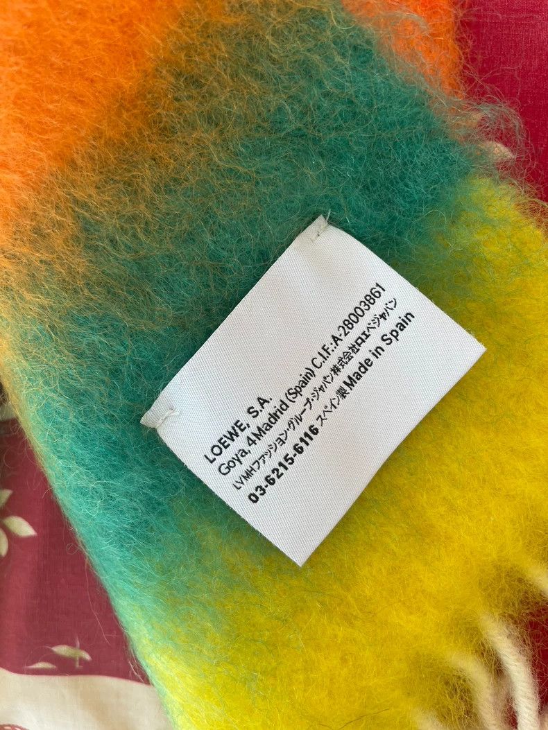 Loewe LOEWE Rainbow alpaca wool scarf Size ONE SIZE - 3 Thumbnail