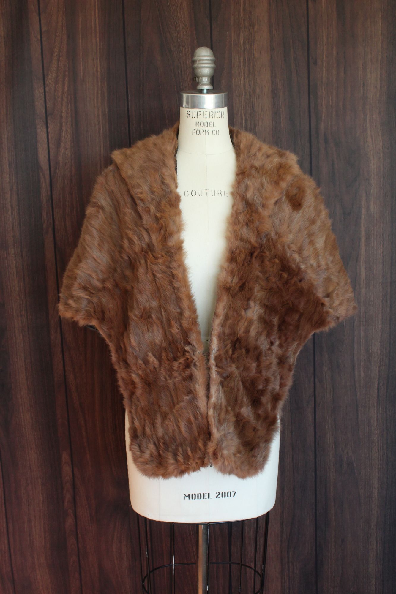 Vintage Vintage 1950s Fur Wrap, Formal Evening Shawl Size ONE SIZE - 2 Thumbnail