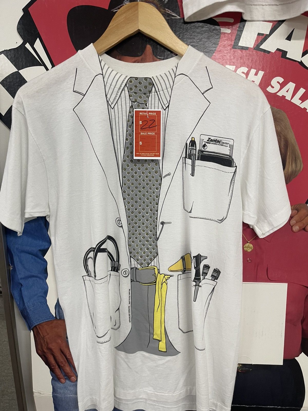 Vintage White suit and tie shirt Size US M / EU 48-50 / 2 - 1 Preview