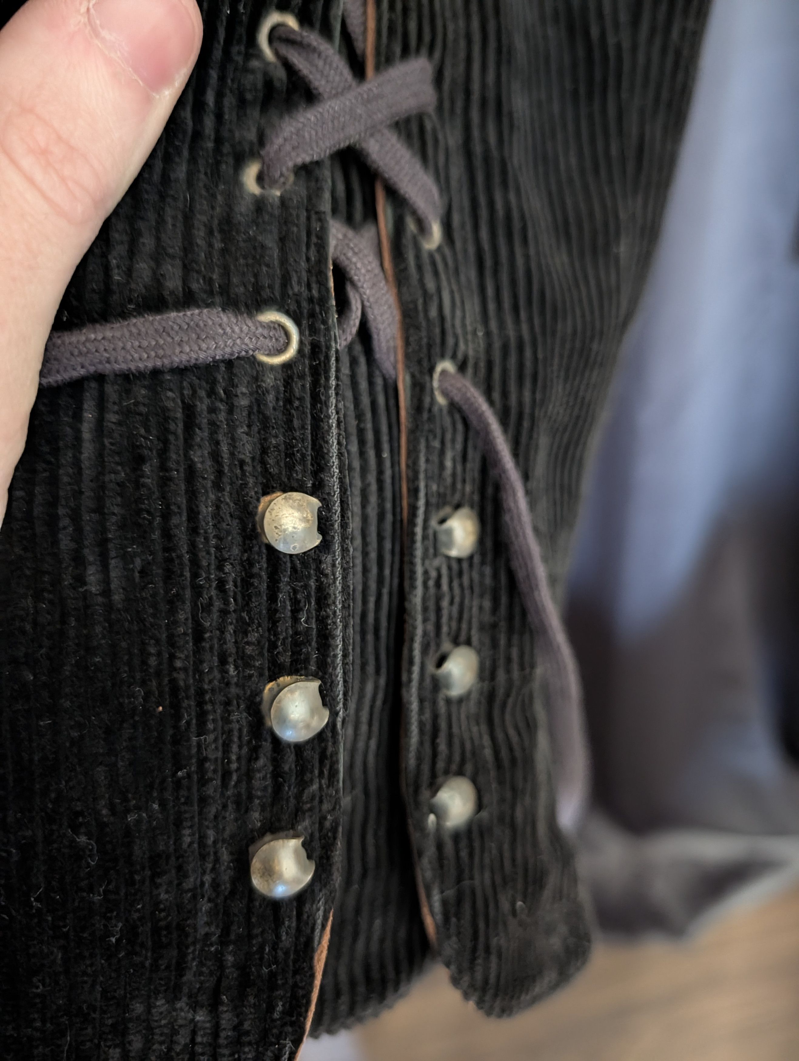 Jean Paul Gaultier HISTORIC Early90s Runway JPG Homme Sailor Leather Trim Pants Size US 30 / EU 46 - 8 Thumbnail