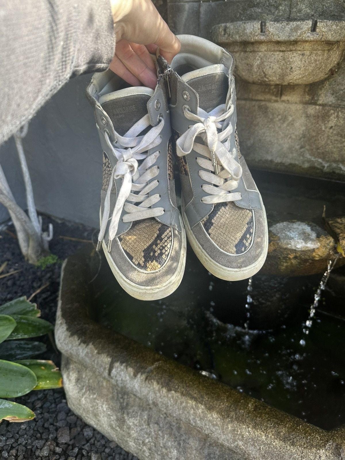 Zadig & Voltaire Snakeskin Hi-Tops Size US 8 / EU 41 - 2 Thumbnail