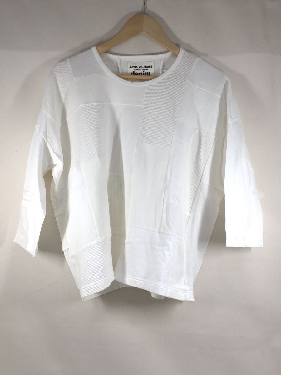 T-Shirts Cotton 3/4 Sleeve Plain Crew Neck White