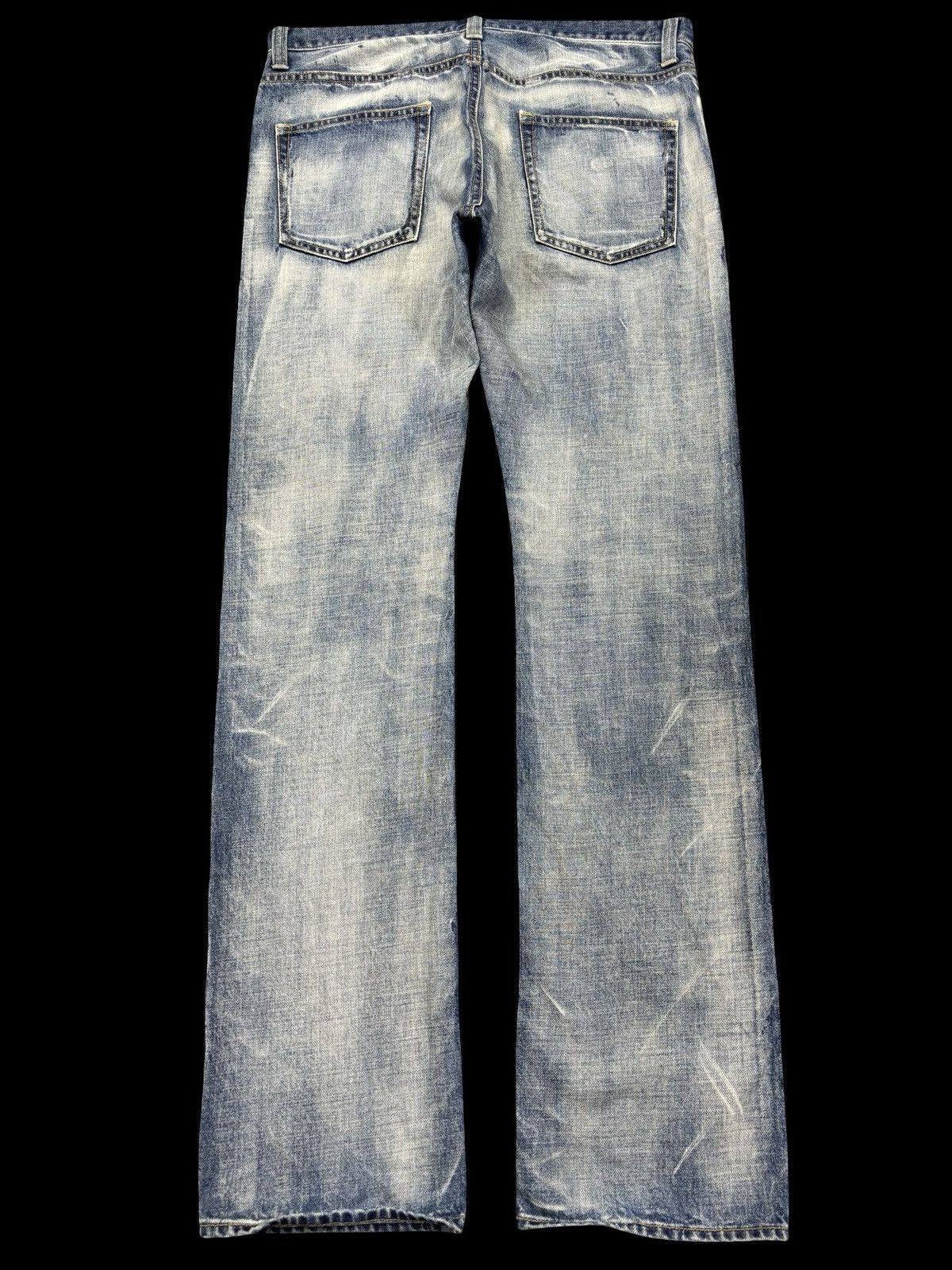 Japanese Brand 💥Insane 90s Style💥TK Bleaches All Over Denim K23 Size US 33 - 2 Thumbnail