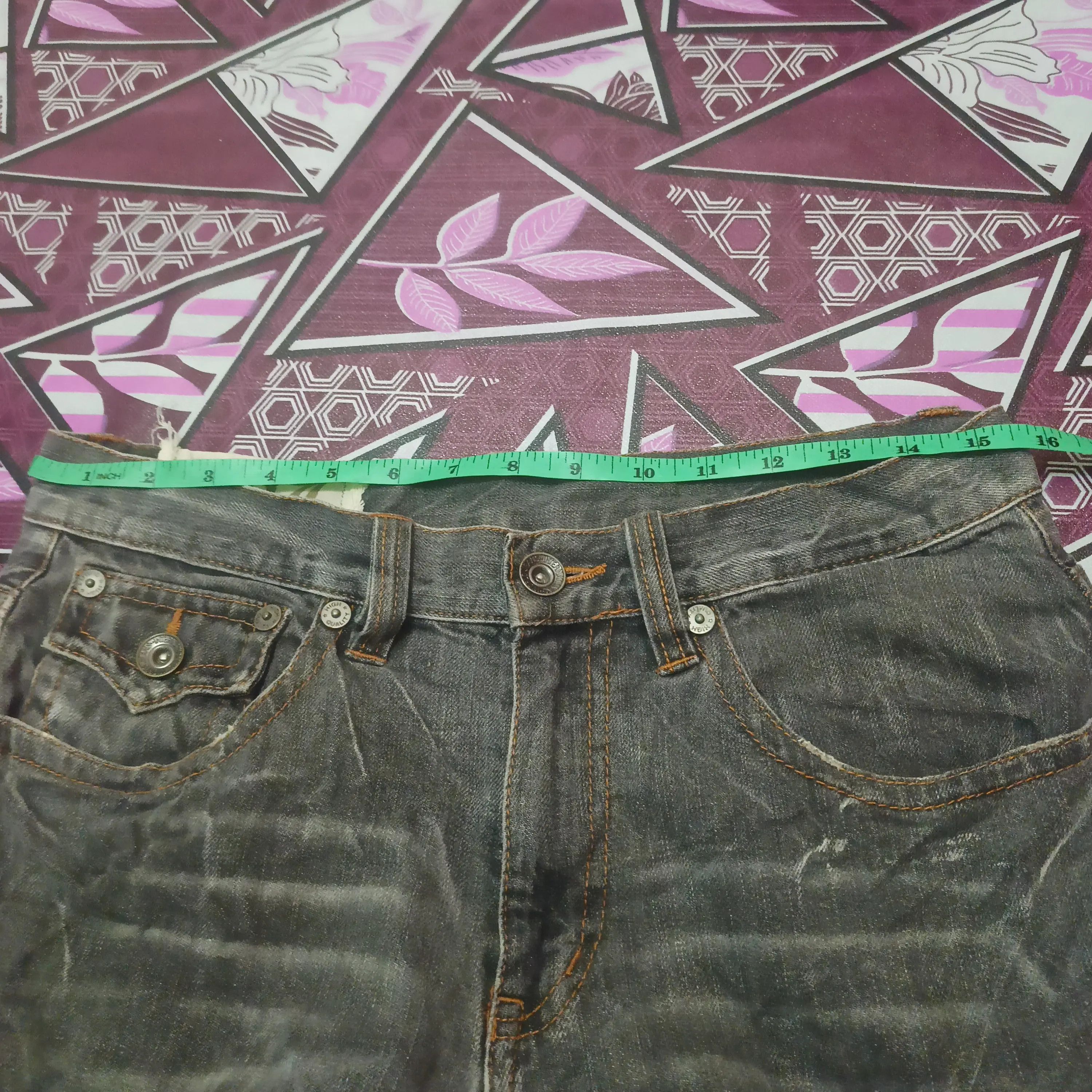 Who Decides War 💥Insane 90s Japanese Antful Jeans Distressed Flared bootcut Size US 30 / EU 46 - 17 Thumbnail