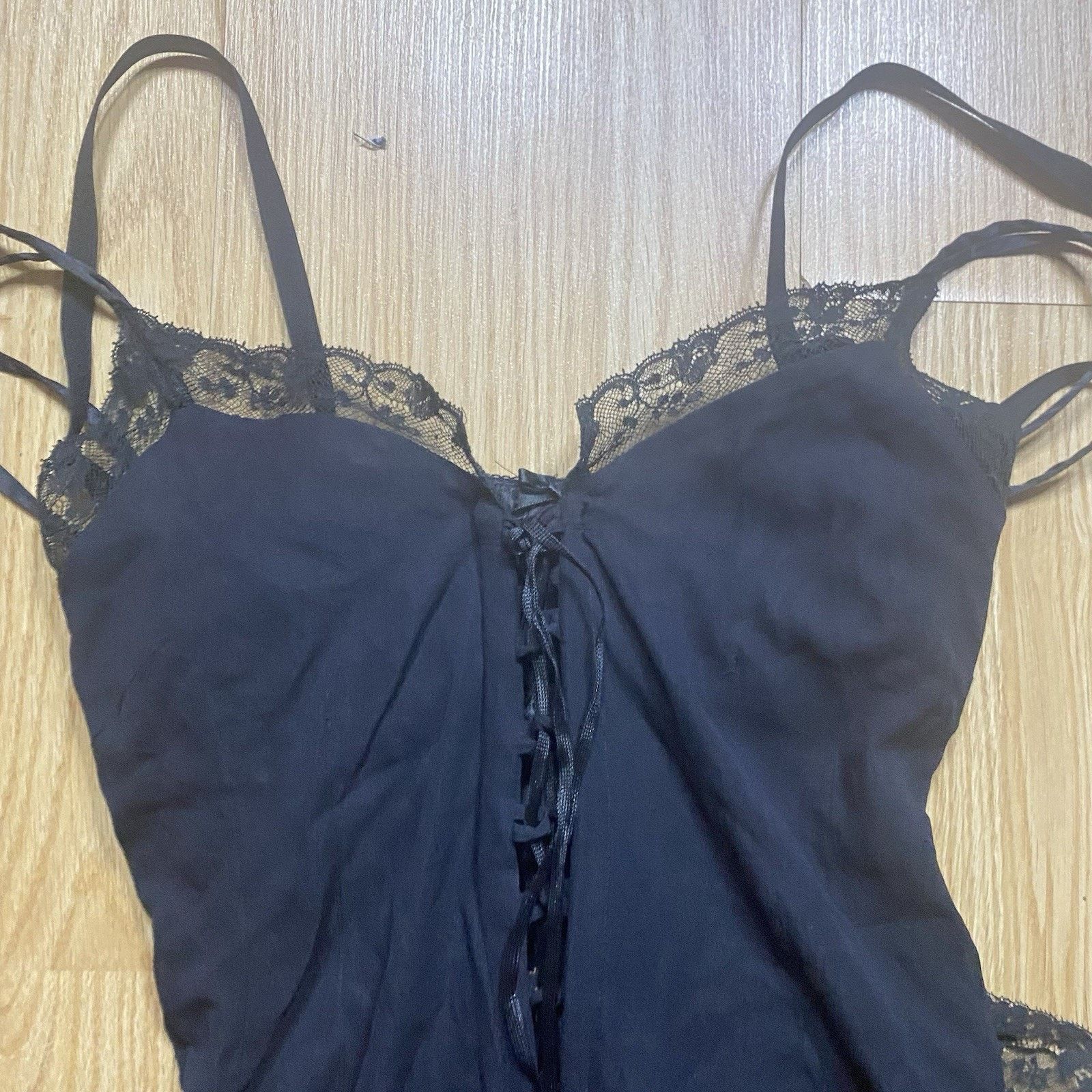 Dolce & Gabbana VTG D&G Dolce & Gabbana Corset Satin Bra Black Midi Dress Size XS / US 0-2 / IT 36-38 - 7 Thumbnail