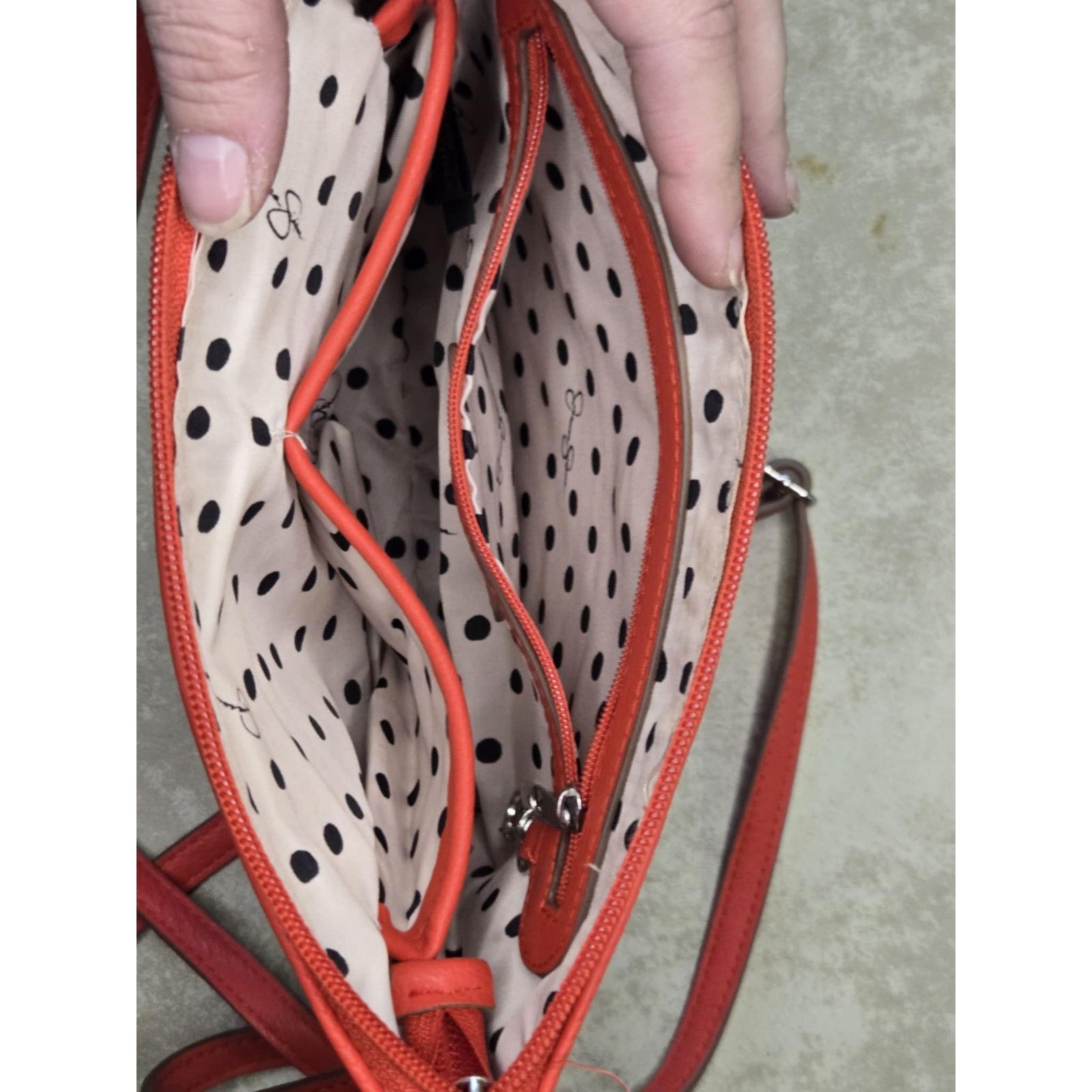 Jessica Simpson Jessica Simpson red leather zipper front pocket crossbody Size ONE SIZE - 4 Thumbnail