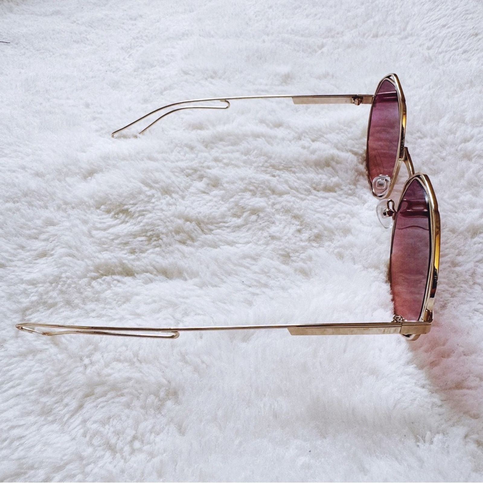Other Seraphina Dark Pink Geometric Sunglasses Size ONE SIZE - 7 Thumbnail