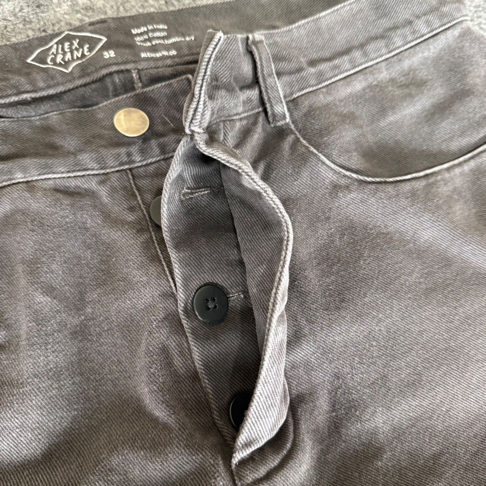 Alex Crane Alex Crane Jeans Mens 32x29 Gray Button Fly Casual Denim Size US 32 / EU 48 - 3 Thumbnail