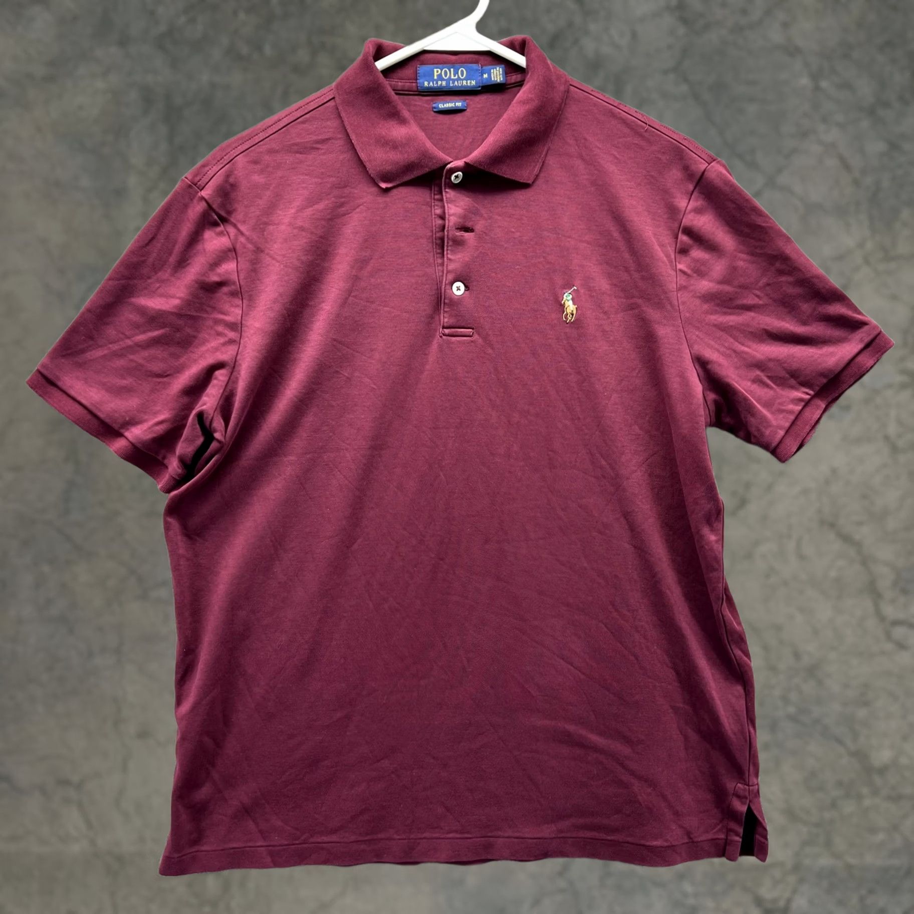 Polo Ralph Lauren Polo Ralph Lauren Polo Shirt Mens Medium Red Classic Fit Cotton Polo Pony Logo Shirt Size US M / EU 48-50 / 2 - 1 Thumbnail