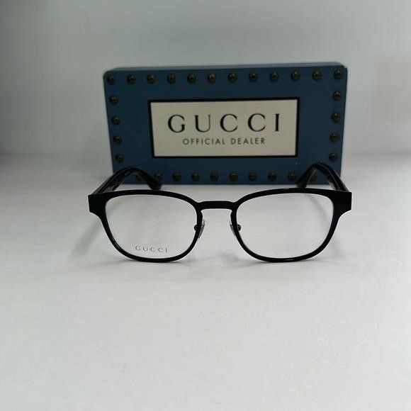Gucci Gucci GG1118O 003 Eyeglasses Men's Black/Grey Full Rim Squar Size ONE SIZE - 8 Thumbnail