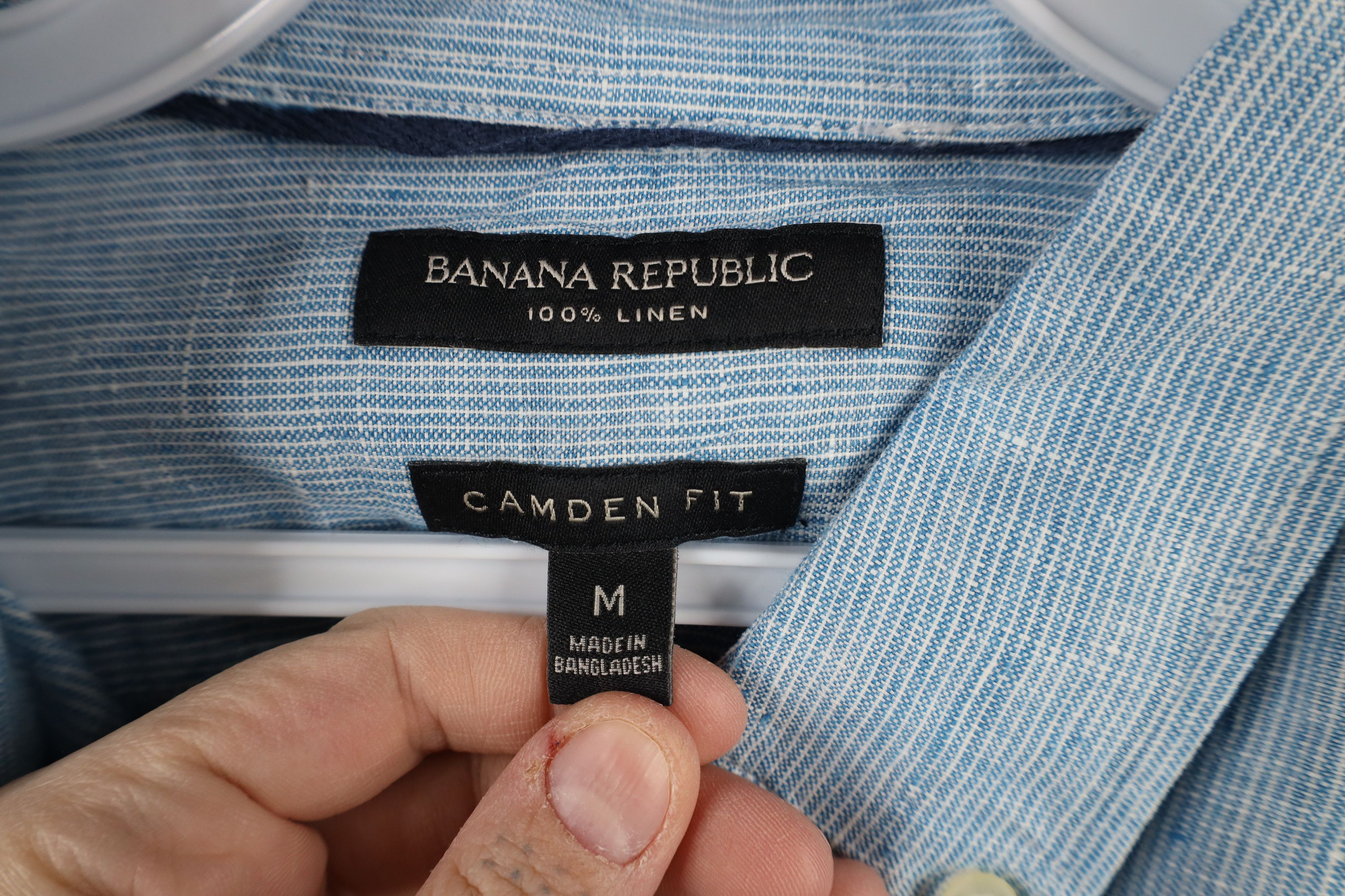 Banana Republic × Vintage Banana Republic Camden Striped Collared Button Down Shirt Size US M / EU 48-50 / 2 - 6 Thumbnail