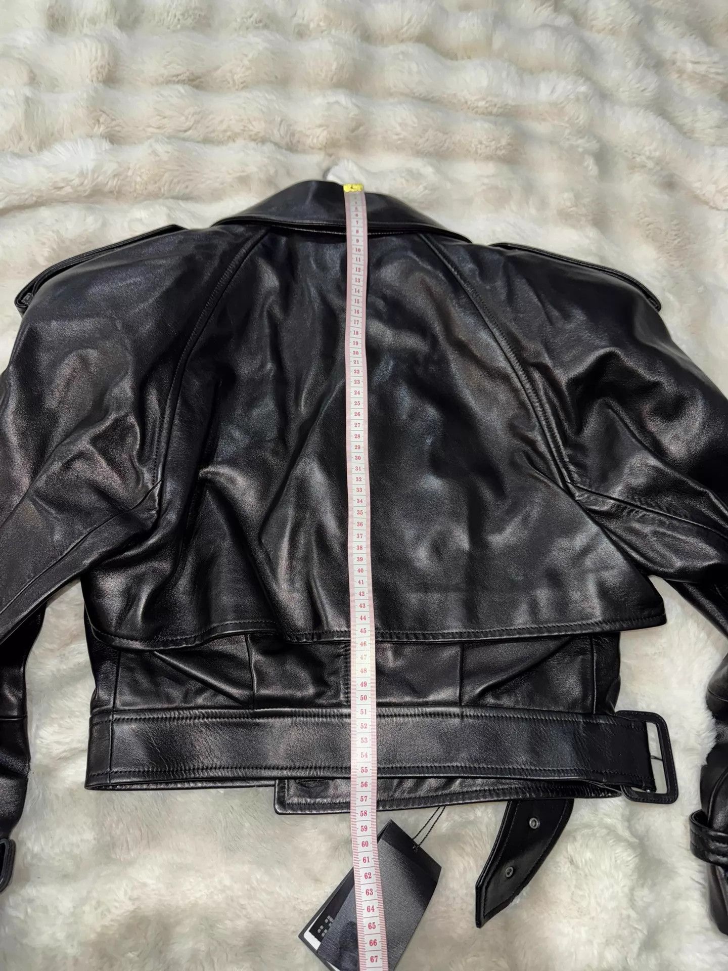 Saint Laurent Paris SAINT LAURENT 23 Runway short lamb jacket 36 black Size XS / US 0-2 / IT 36-38 - 9 Thumbnail