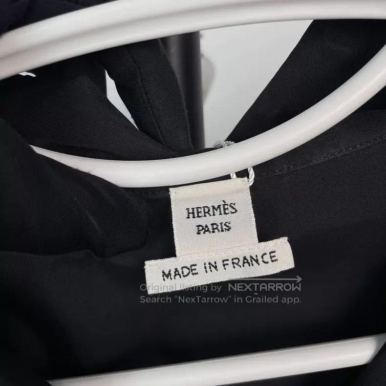 Hermes Hermes Black Carriage Embroidered Drawstring Shirt Dress Size XS / US 0-2 / IT 36-38 - 7 Thumbnail